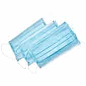Маска 3-x слойная Голубая на резинках Спанбонд 100 штук. - site41.local - Алматы